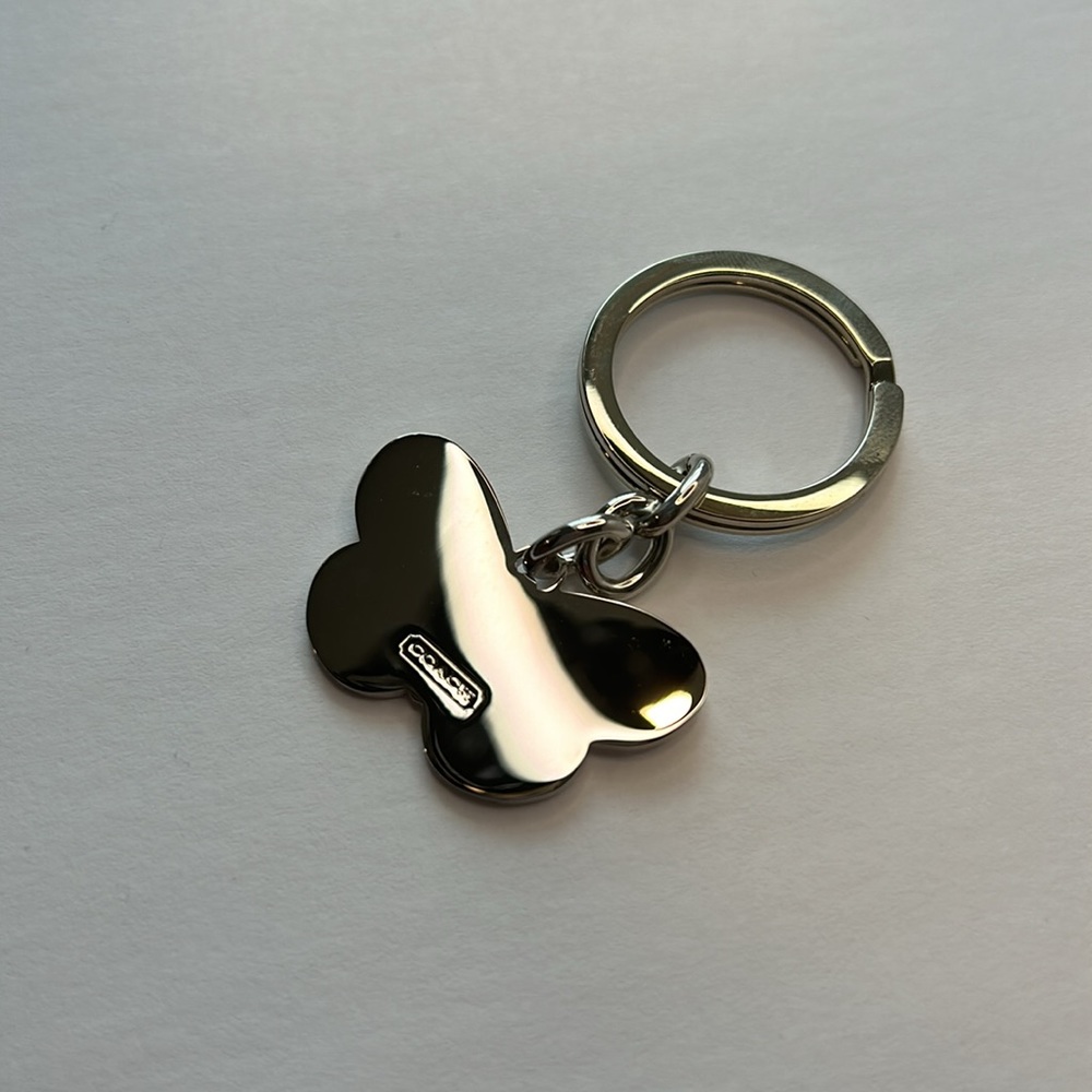 NWOT COACH Butterfly Keychain Fob Purse Charm in Pastel Pink - Picture 4 of 7